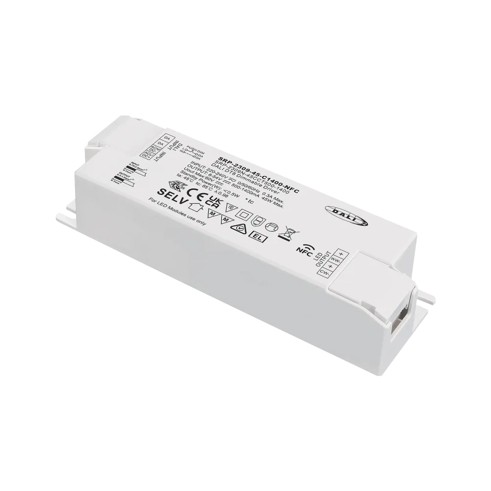 45W DALI2 DT8, TUNABLE WHITE, LED DRIVER CC, NFC
