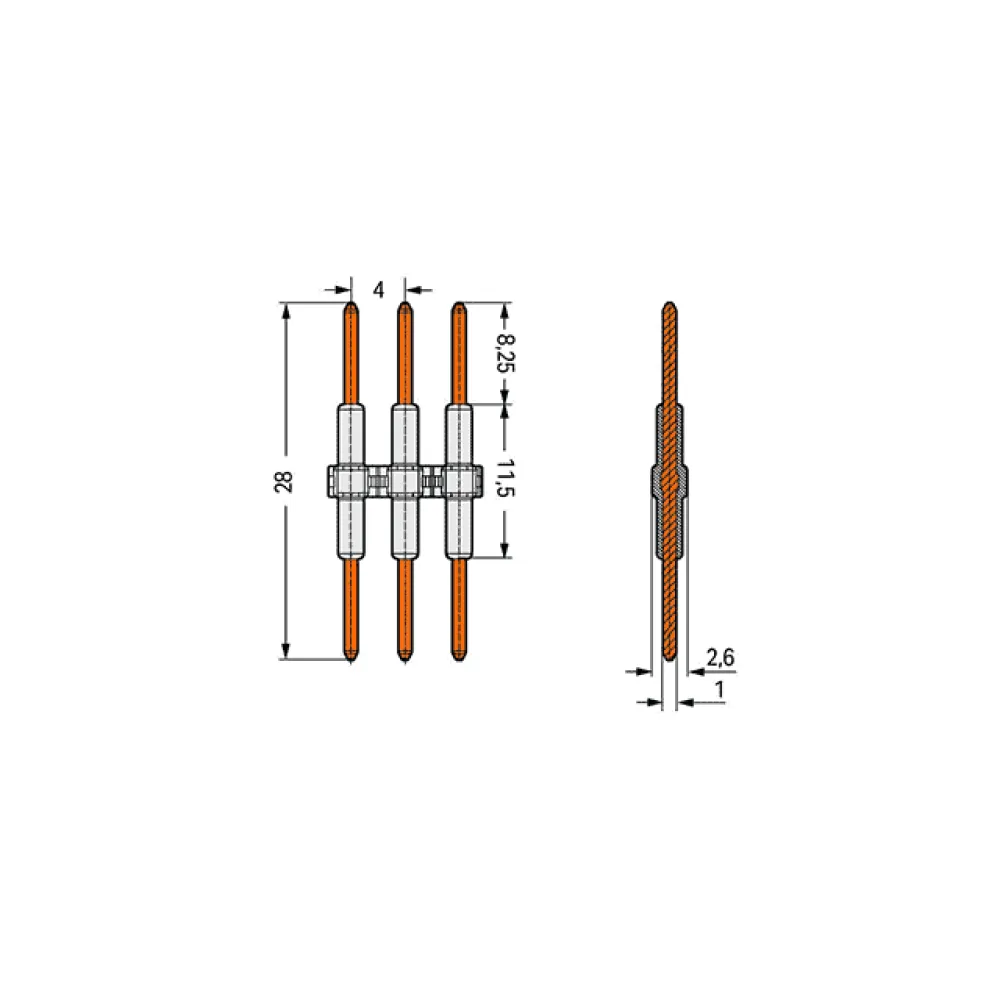 Wago connecting element (2-pole)