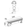 Matrix Floodlight 2800P/HD50VS-Floodlights - Wallwasher DALI Diffuse Emission L. 306