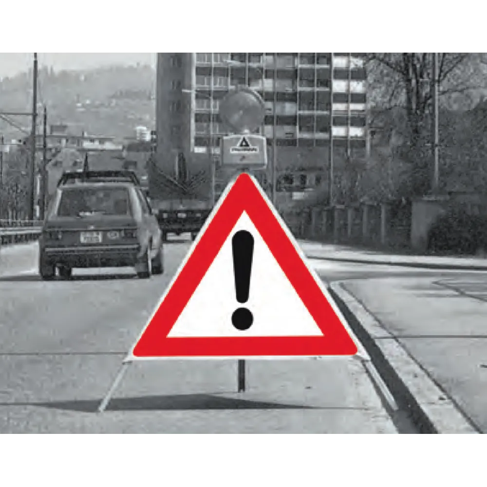 Three-sided folding signal (fluorescent)