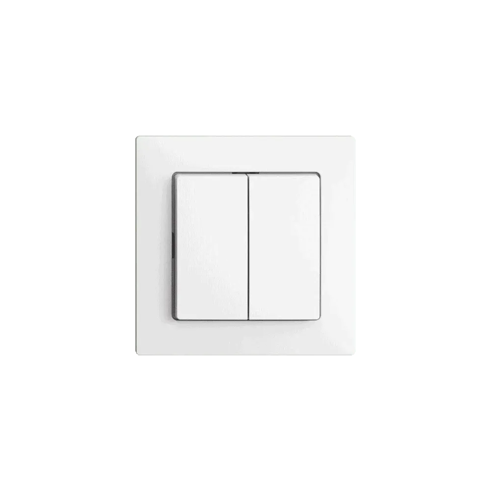 Flush-mounted push-button EDIZIOdue 2×A-R/1P white