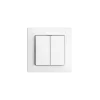 Flush-mounted push-button EDIZIOdue 2×A-R/1P white