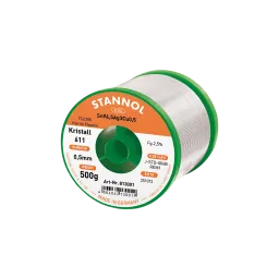 Solder wire crystal 611, Sn96,5Ag3Cu0,5 - FLOWTIN TSC305 - Fairtin, 0.5mm, 500g