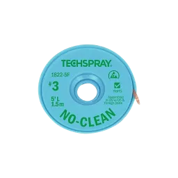 Techspray desoldering braid ESD, 1.9mm x 1.5m, flux-coated, no-clean