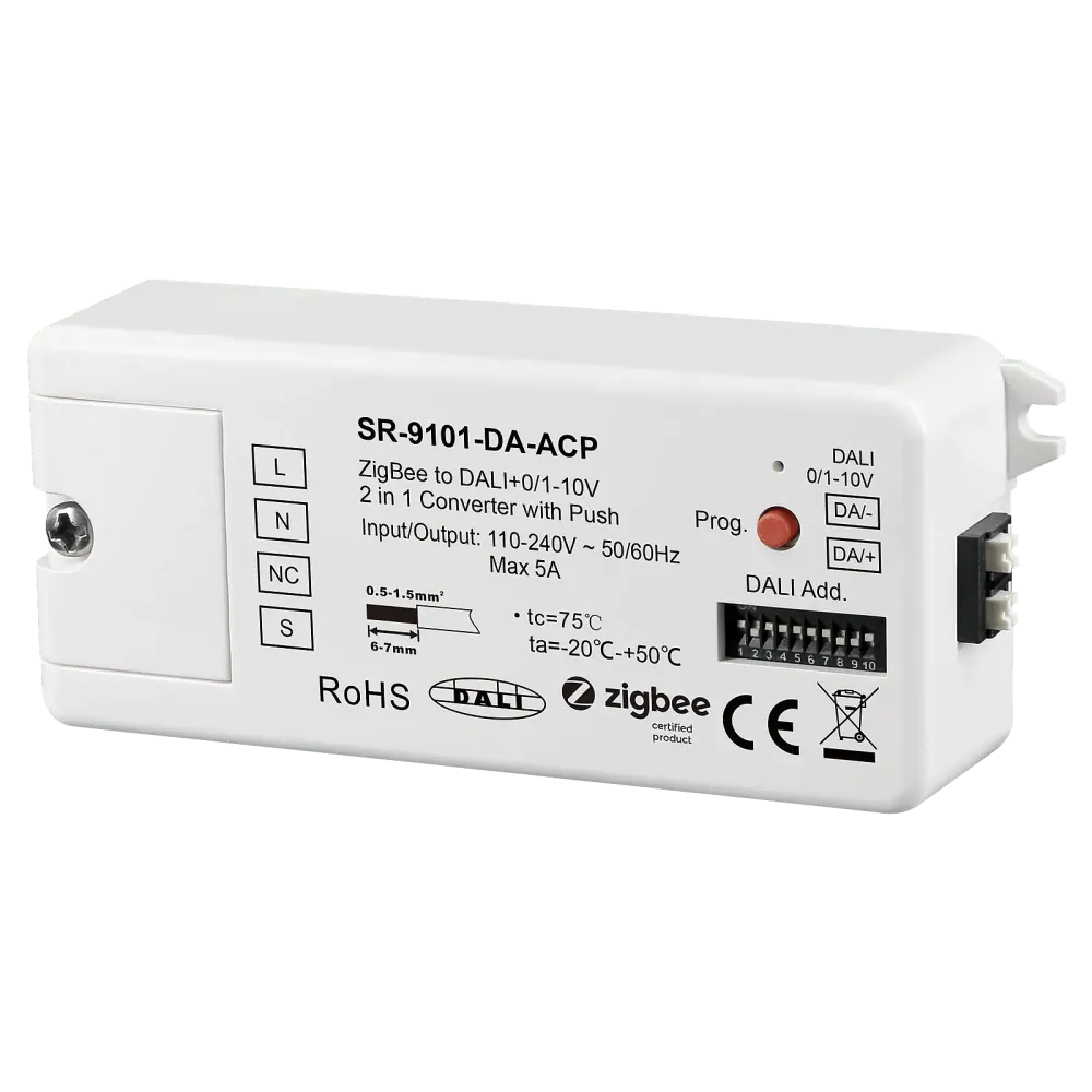 Signal converter ZIGBEE 3.0 + Push to DALI DT6/DT8 + 0/1-10V