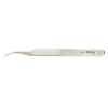 Precision tweezers curved, recessed, with fine tips