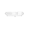 M16 crimp socket 2.0mm, turned 7.010.982.002