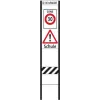 Zone signage stele type 