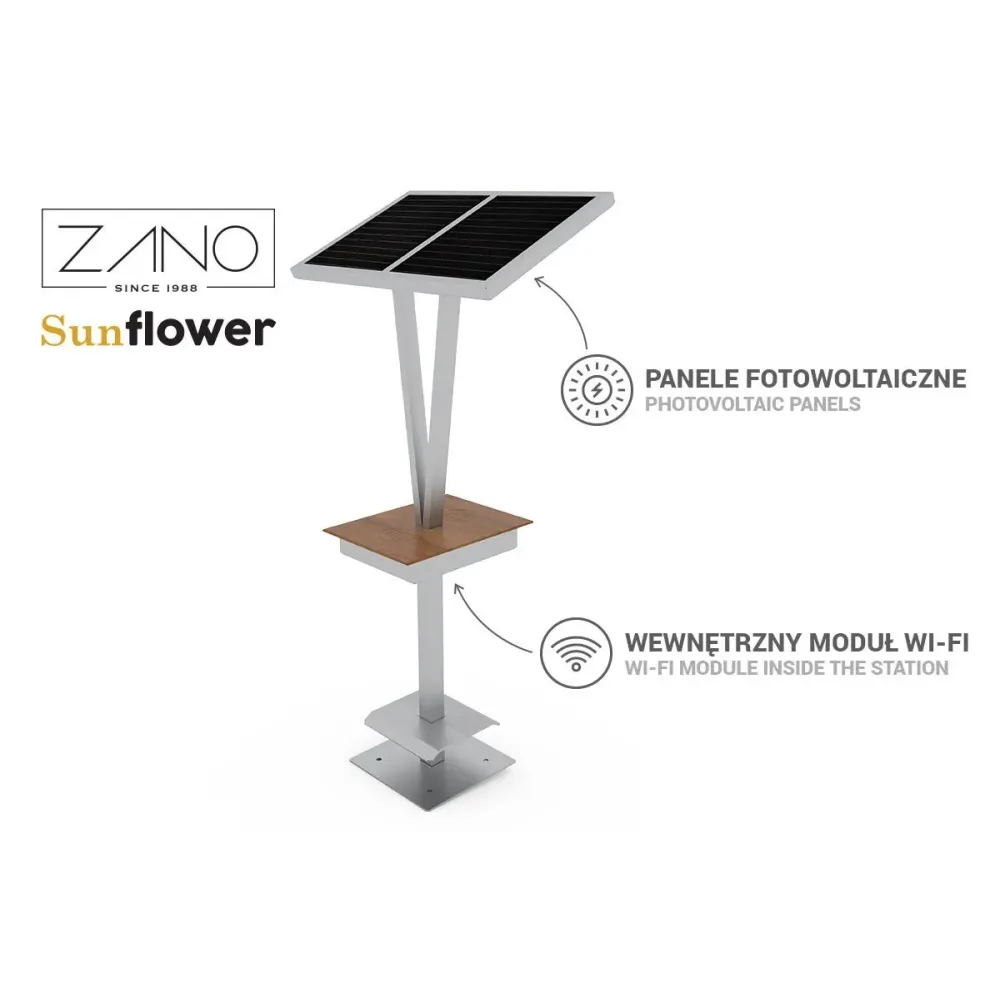 Solar charging station Sunflower