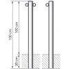 Barrier post with rings