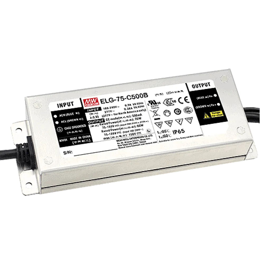 75W Constant Current LED Driver 350mA/107-214V, 3in1 Dimming