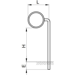 Standrohrlänge rund (300 cm)