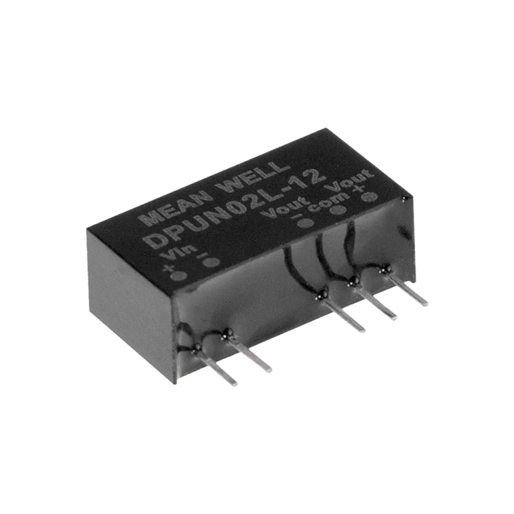 2W DC/DC-Converter, Input 21.6…26.4V, Output +/-12V / +/-0.083A