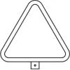 Triangular (warning sign) tubular frame for coupling piece RoWi-Connect