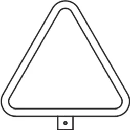 Triangular (warning sign) tubular frame for coupling piece RoWi-Connect
