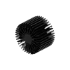 Modular LED star heat sink, ø152mm, H 100mm, Black anodized