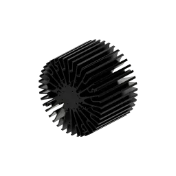 Modular LED star heat sink, ø152mm, H 100mm, Black anodized