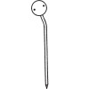 Rondelle with angled insertion rod, galvanised, for round signal boards