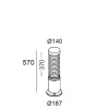 Maxima 385F0/WR8.X3-Small Poles - Bollard H. 570 with anti-glare louvre