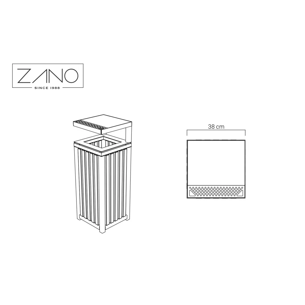 Altus Litter Bin with Ashtray