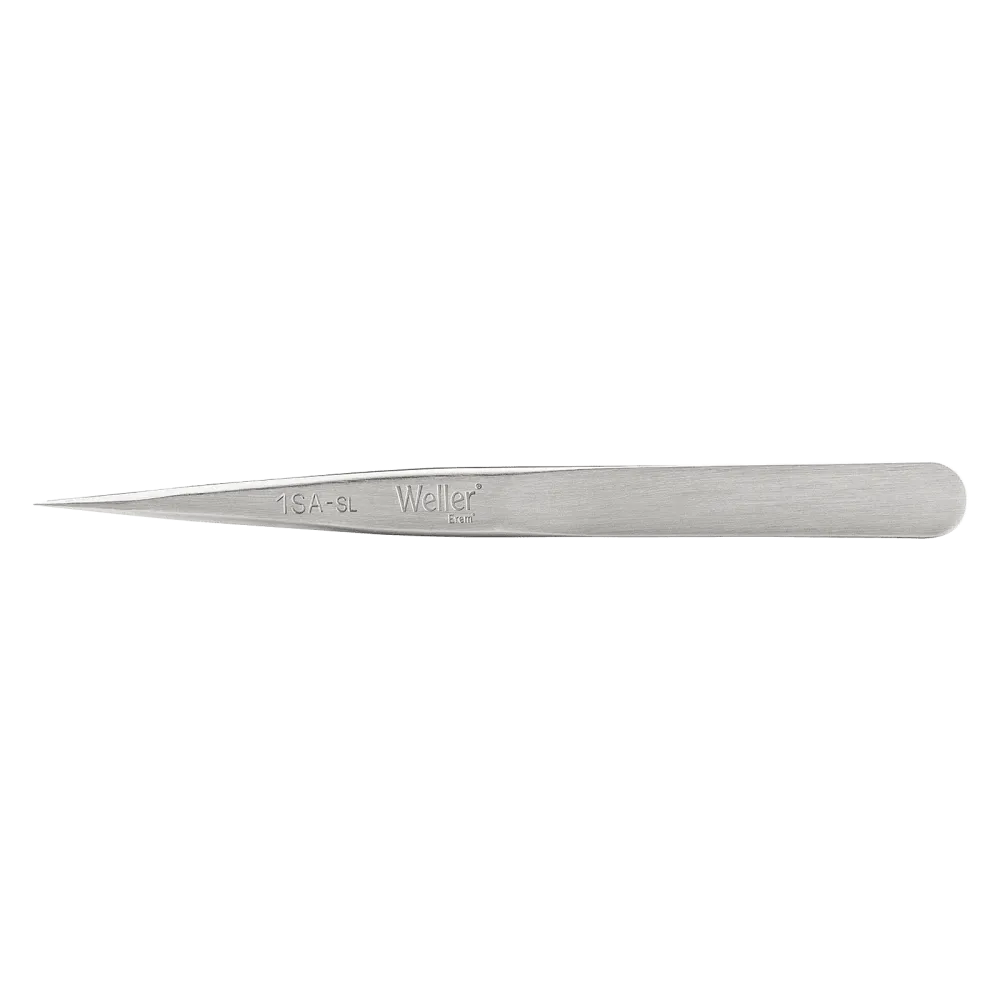 Precision tweezers with pointed tips for standard applications