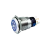 Illuminated Pushbutton switch with power imprint, blue