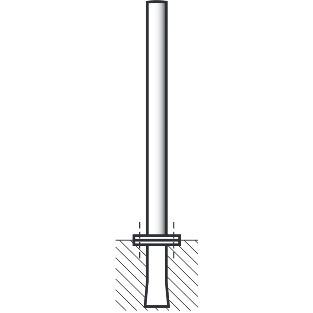 Barrier post without rings