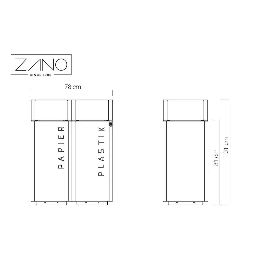 Stilo Recycling Bin