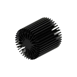 Modular LED star heat sink, ø152mm, H 150mm, Black anodized