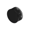 LED pin fin heat sink, ø80mm, H 40mm, Base 5mm, Black anodized
