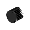 LED star heat sink, ø50mm, H 40mm, Base 5mm, Black anodized