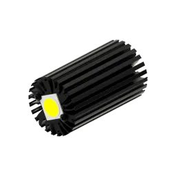 Modular LED star heat sink, ø47mm, H 80mm, Black anodized