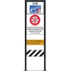 Zone signage stele type 