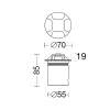 Cut 70 Wall Recessed 4070R/WRRC4L-Wall Recessed - Recessed 4 windows Ø70 - Remote driver 24Vdc