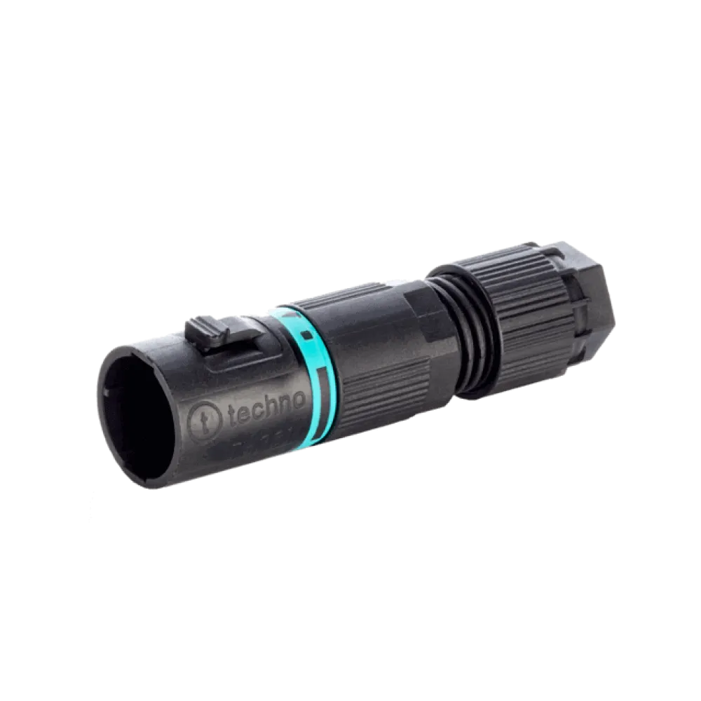 Techno Micro Plug Connector, 3p, Screw, 0.25-1.0mm2, L-N-PE, D7-8, IP66/IP68/IP69