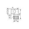 Housing M16 angled connector orientable