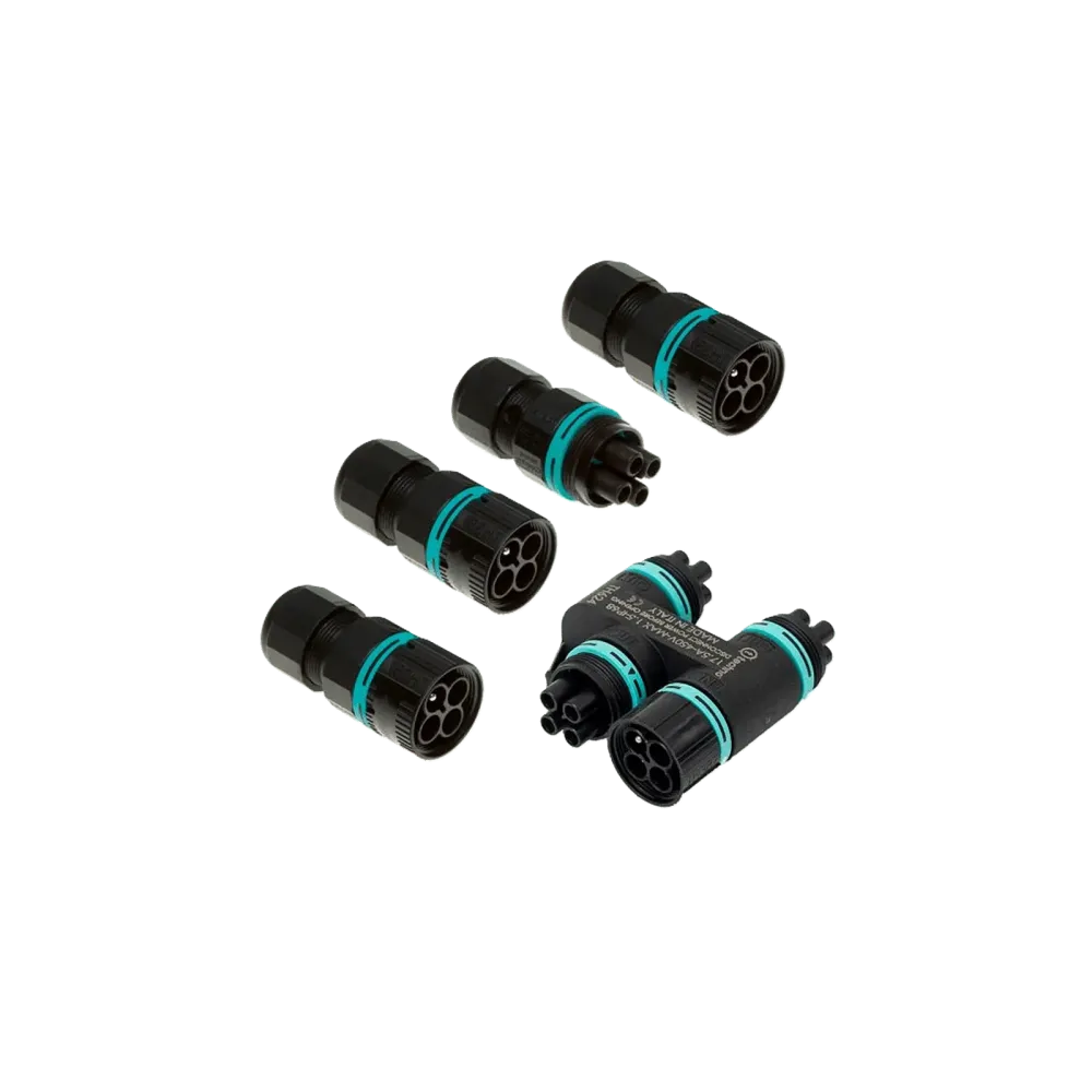 Set: H-cable distributor TH624, 4-gang, 4P, screw connection, D7.0-12, IP68