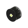 Zhaga LED pin fin heat sink, ø80mm, H 50mm, Base 5mm, Black anodized