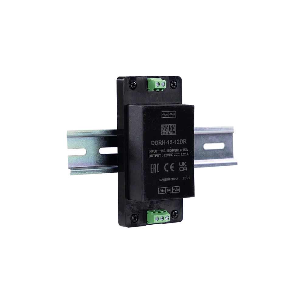 15W DC/DC-Converter, Input 150…1500Vdc, Output 15V/1A
