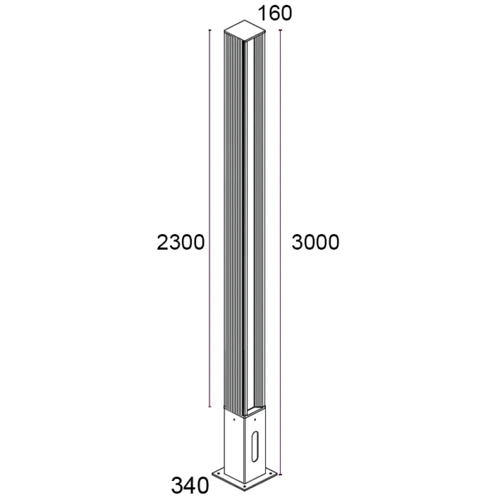 Orion TL 492F2/HR24PO-Urban Lighting - Pole Total Light 2 Ways H. 3000