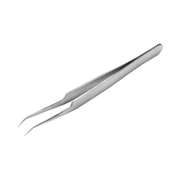 Precision tweezers, curved 30°, relieved