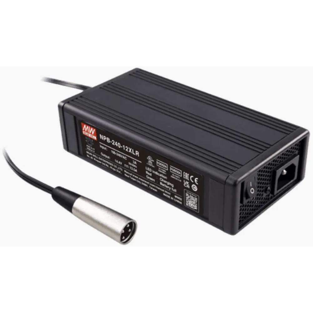 205W Battery charger 13.8V/13.5A, XLR connector