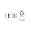 Housing M23 appliance coupler with strain relief Signal rear panel