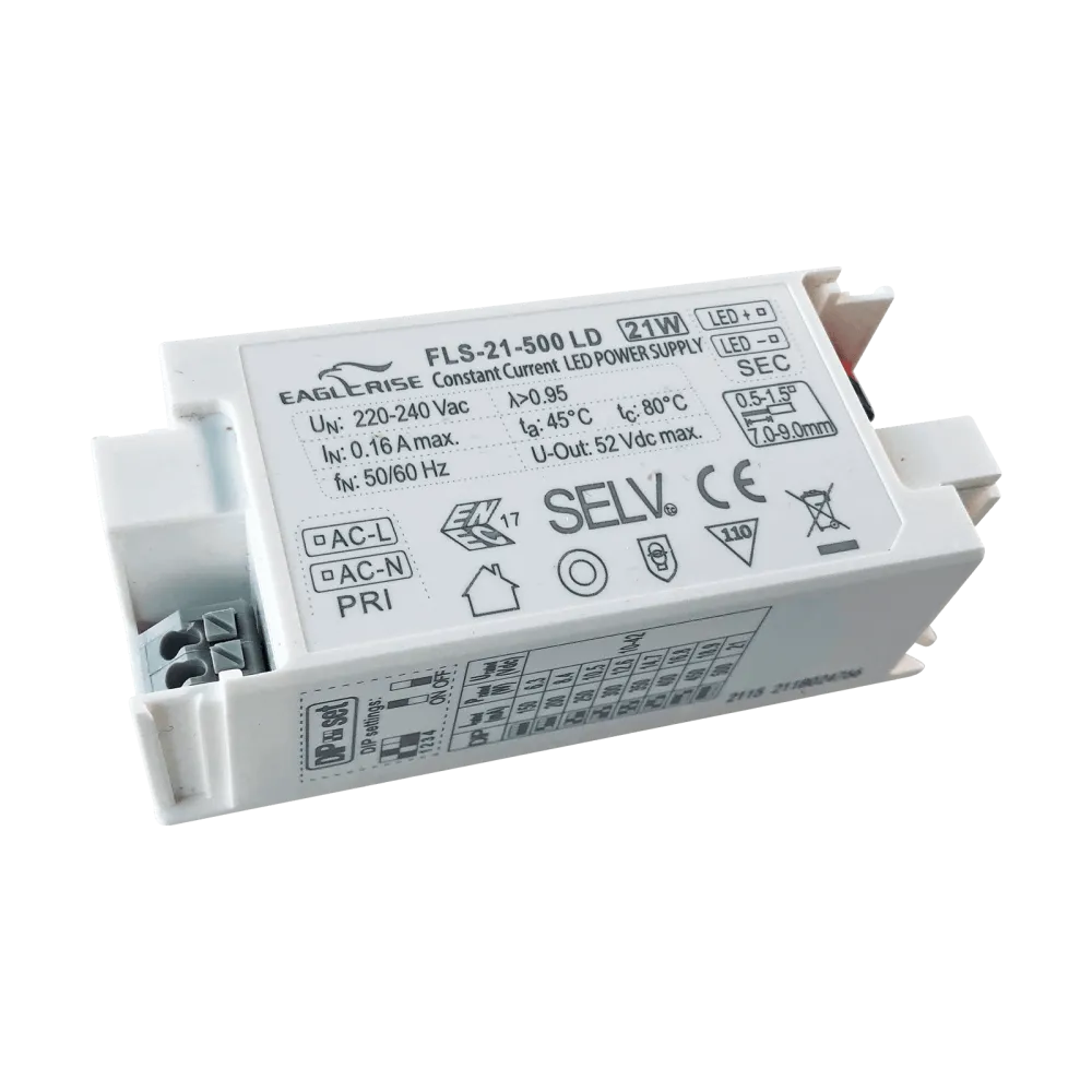 21W LED Driver Constant Current 150-500mA, 10-42Vdc