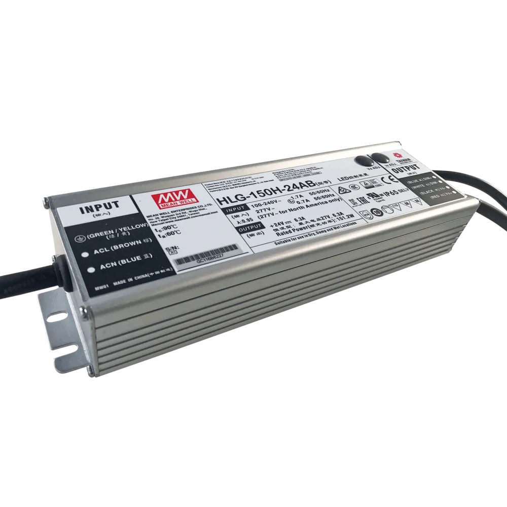 150W LED Driver CV+CC 24V/6.3A, 3in1 Dimming + Vo/Io adjustable