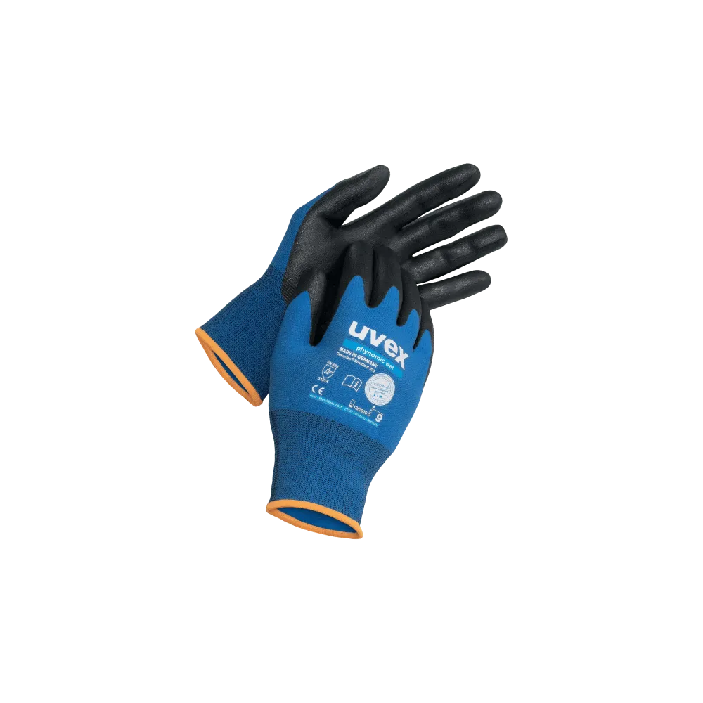 uvex phynomic WET assembly glove in various sizes