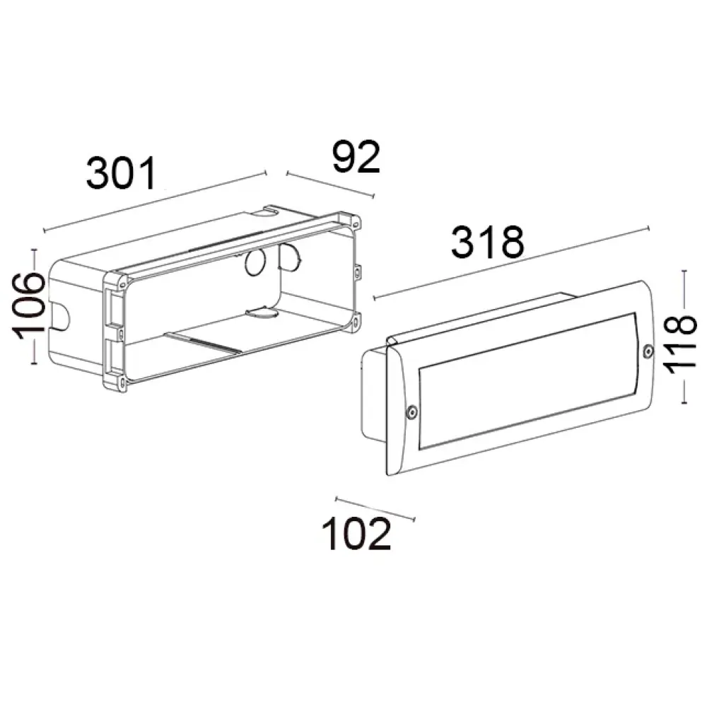 Recta Maxi 9500R/WC3.VS-Wall Recessed - Recessed with smooth ring nut - Built-in driver