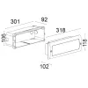 Recta Maxi 9500R/WC3.VS-Wall Recessed - Recessed with smooth ring nut - Built-in driver
