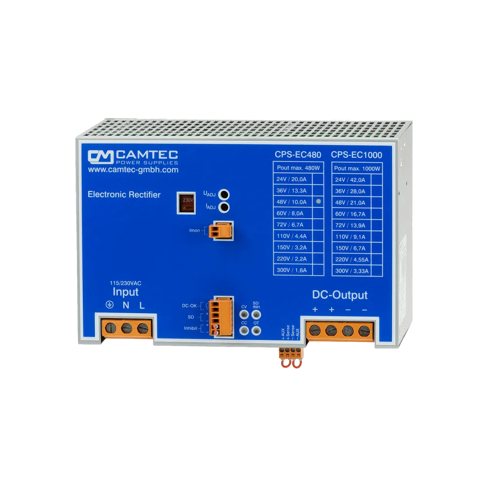 480W DIN-Rail Battery Charger 150V/3.2A
