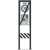 Zone signage stele type 